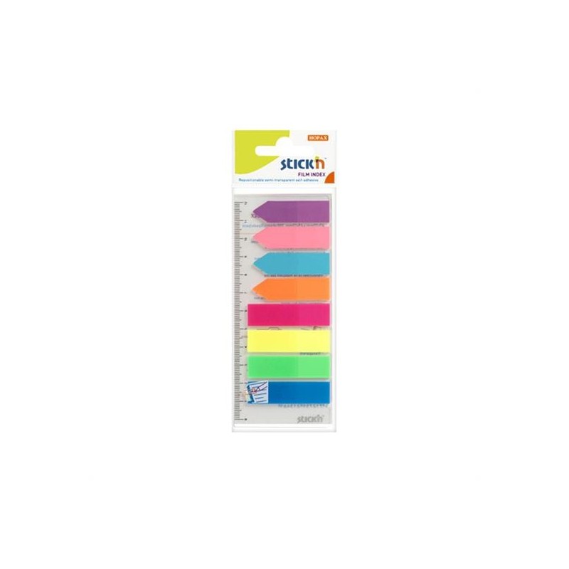 SEGNAPAGINA PLASTICO ADESIVO FG. 200 8 COL. ASS. 12X45