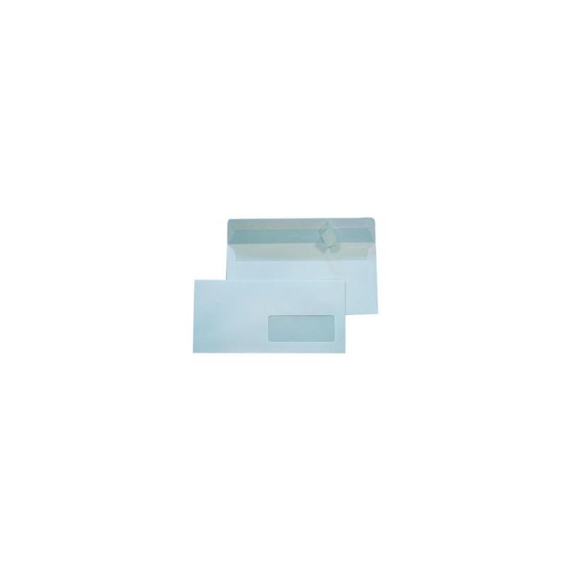 BUSTA BIANCA CON STRIP E FINESTRA 11X23 PZ. 25