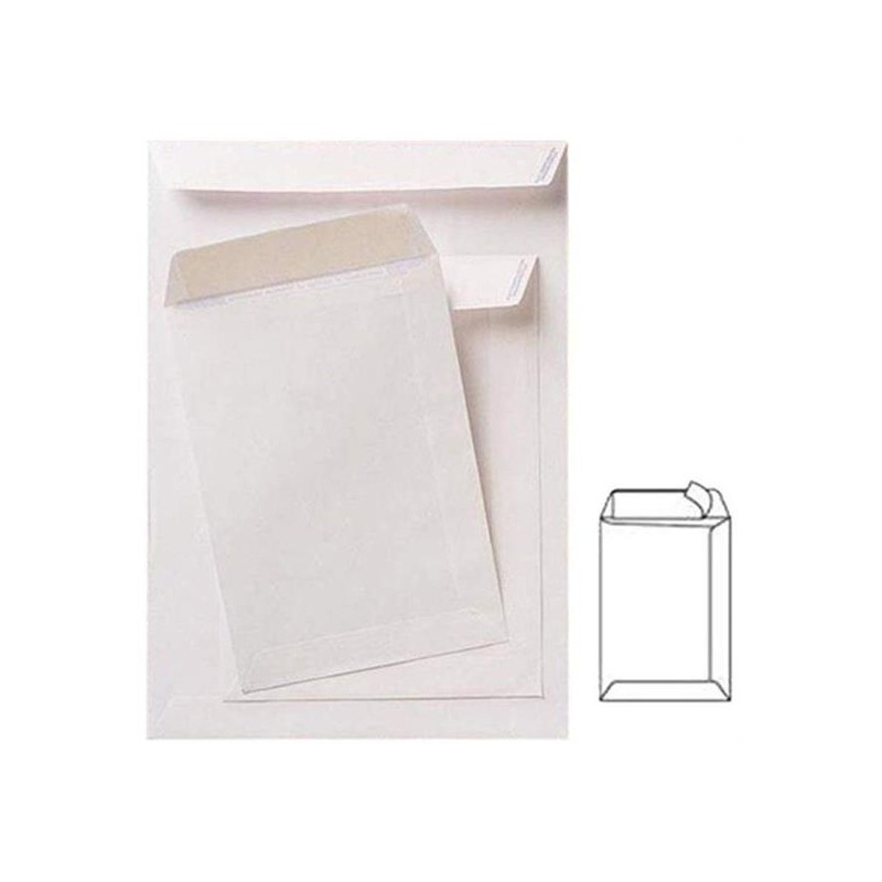 BUSTE DA LETTERA A SACCO CON STRIP 25X35 PZ.25