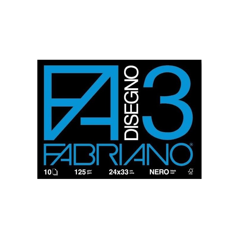 C/DISEGNO F3 ALBUM FG. 10 24X33 NERO GR.125